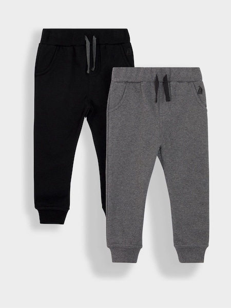 Negro y Gris - JoJo Maman Bébé 100% Cotton Joggers 2 Pack (B51898) | 30 €