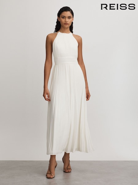 Amur Plisse Halter Neck Maxi Dress (B51910) | €895