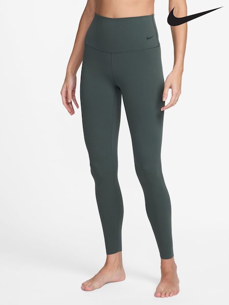 Nike Dark Green Premium Zenvy GentleSupport High Waisted Full Length Leggings (B51957) | €64