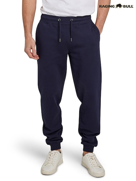 Raging Bull Blue 100% Cotton Cuffed Sweatpants (B52002) | ‏297‏₪