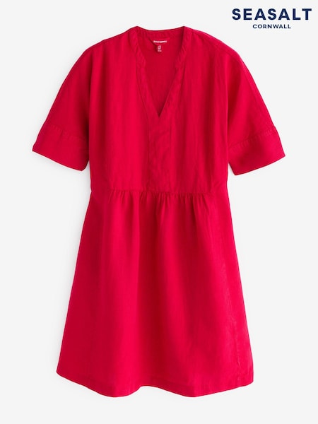 Seasalt Cornwall 100% Linen Draw Kiln Dress (B52092) | 331 LEI