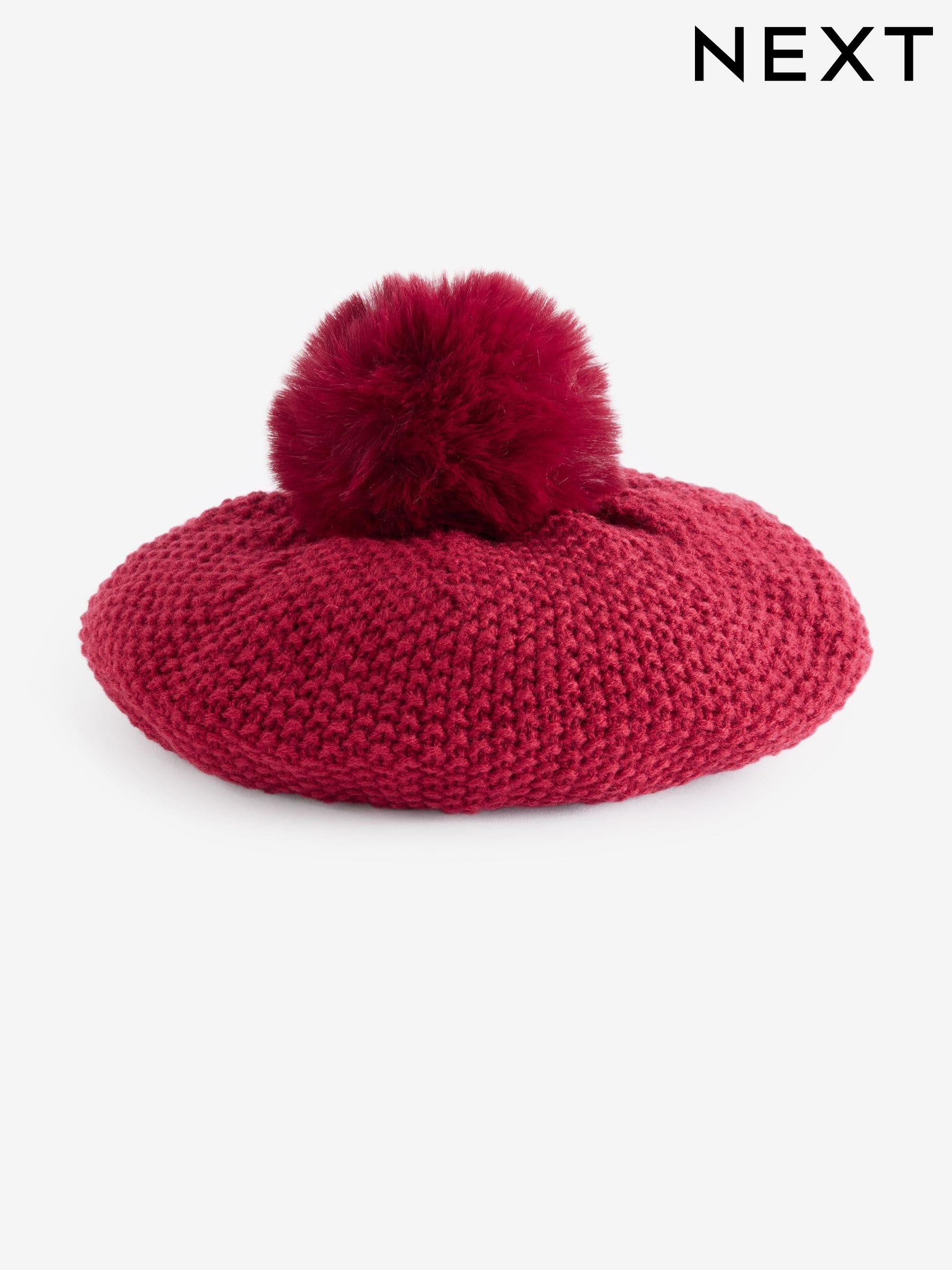 Girls red bobble hat new arrivals