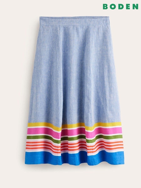 Boden Blue Stripe Hem Skirt (B52102) | €79