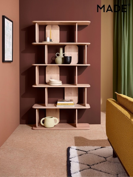 MADE.COM White Wash Oak Nyla Tall Shelving Unit (B52108) | €921