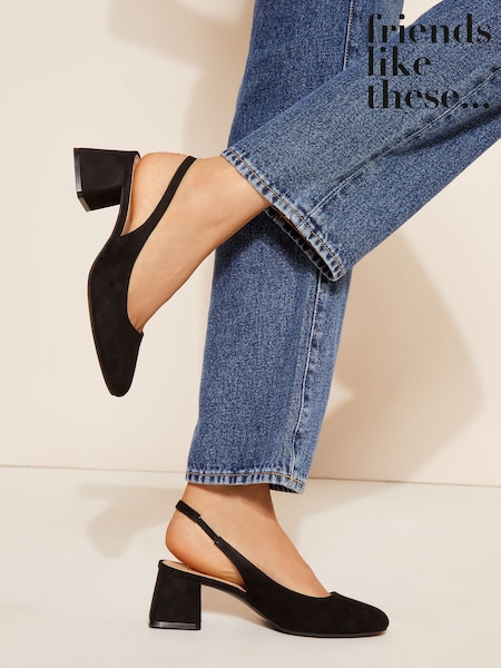 Friends Like These Round Toe Low Block Heel Slingback Court Shoe (B52126) | € 45