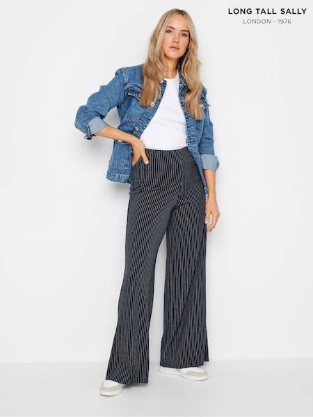 Long Tall Sally Pinstripe Wide Leg Trousers (B52227) | €58