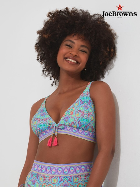 Joe Browns Bright Tile Print Plunge Bikini Top (B52269) | 125 LEI