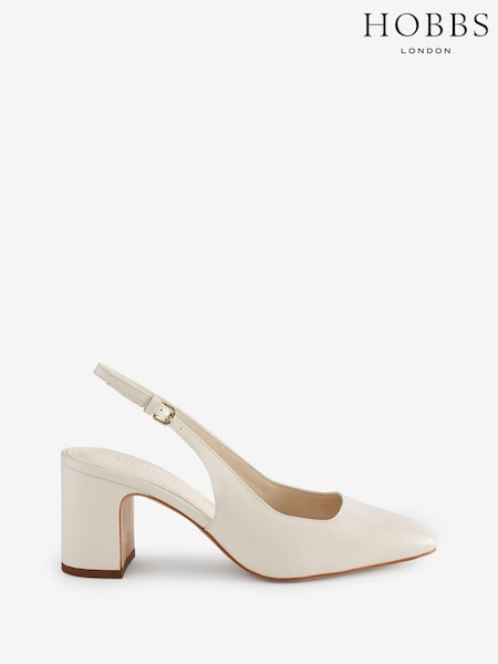 Hobbs Cream Lily Slingback Shoes (B52270) | €164