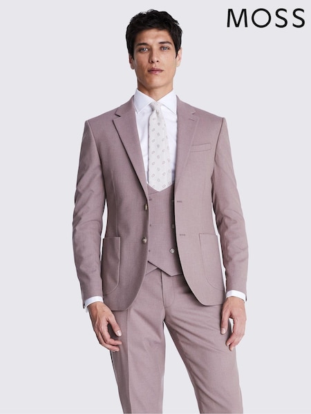 MOSS Dusty Purple Slim Fit Flannel Jacket (B52274) | €83