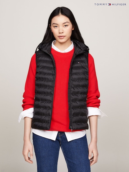 שחור - Tommy Hilfiger Down-filled Hooded Zip-thru Jacket (B52293) | ‏855‏₪