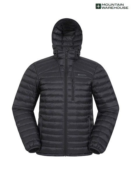 Mountain Warehouse Black Mens Henry II Extreme Water Resistant Down Padded Jacket (B52410) | €181