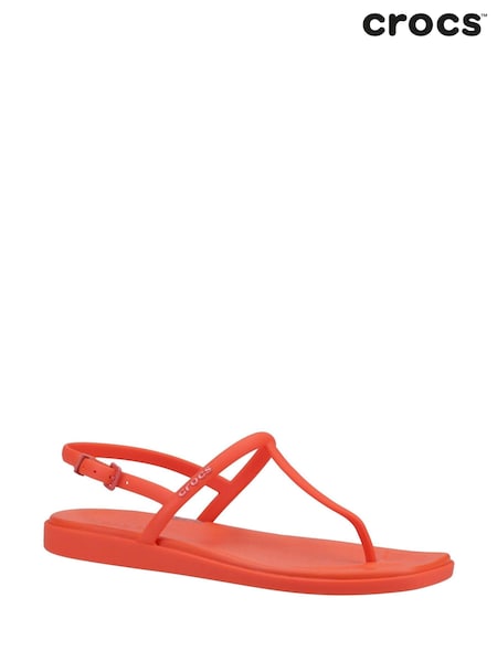Crocs Red Miami Thong Flip Flops (B52425) | LEI 298
