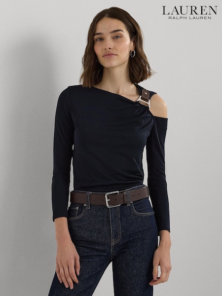 Lauren Ralph Lauren Navy Harlee Shoulder Detail Top (B52441) | € 100