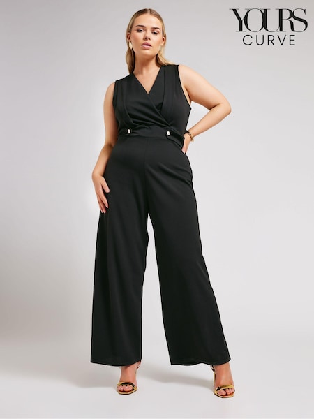 Yours Curve London Wrap Tuxedo Jumpsuit (B52458) | 75 €