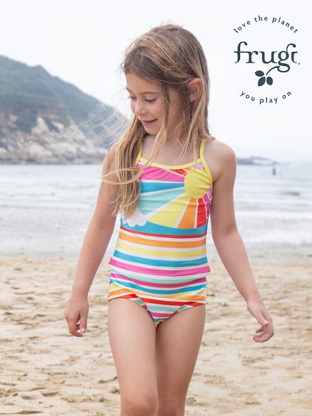 Frugi Blue Stripe Tankini Made From Chlorine Safe And Recycled Materials (B52507) | AED57 - AED62