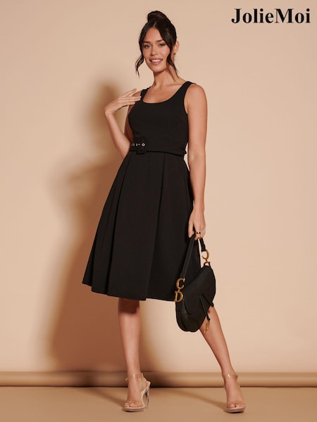 Jolie Moi 1950's Inspired Belted Swing Dress (B52511) | €45