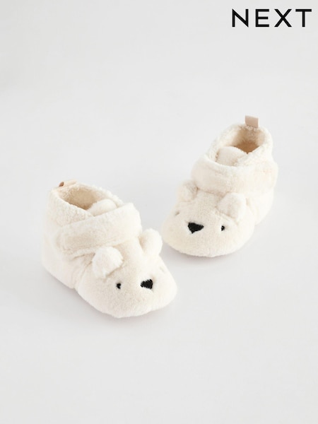 Weiß - Touch Fastening Character Baby Booties (0-2mths) (B52513) | 9 €