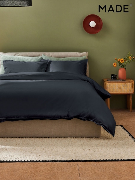 MADE.COM Charcoal Grey Cosy Washed Cotton Duvet Cover and Pillowcase Set (B52565) | €47 - €89