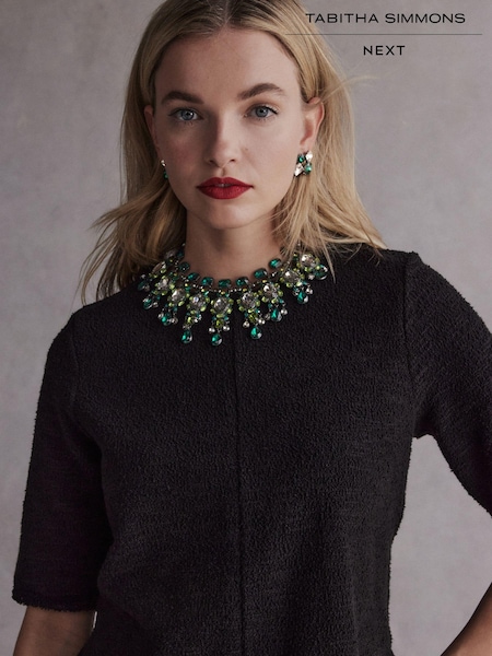 Green Tabitha Simmons Elizabeth Jewelled Necklace (B52640) | €42