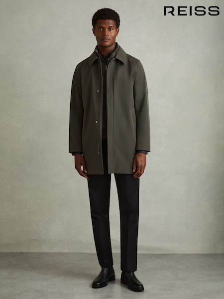Reiss Logan Hybrid Removable Funnel Neck Overcoat (B52673) | ‏2,172‏₪
