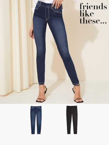 Friends Like These Blue 2 Pack Elasticated Waist Jegging (B52682) | R$ 455