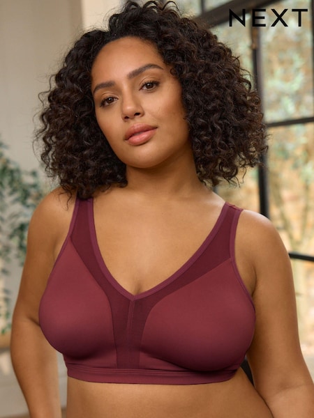 Prune Violet - Total Support Non Wire Ultimate Comfort Bra B-H (B52785) | 98 LEI