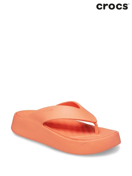 Crocs Orange Getaway Platform Flip Flops (B52819) | AED116