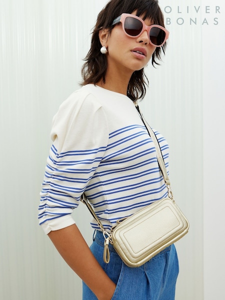 Oliver Bonas Gold Small Simen Cross-Body Bag (B52961) | R$ 455