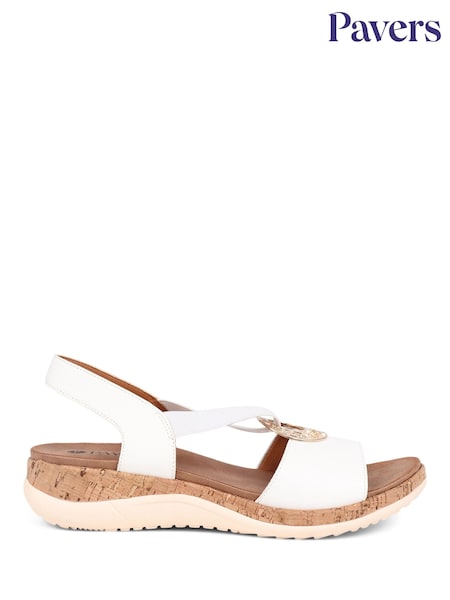 Pavers White Slip-On Sandals (B52996) | ₪176
