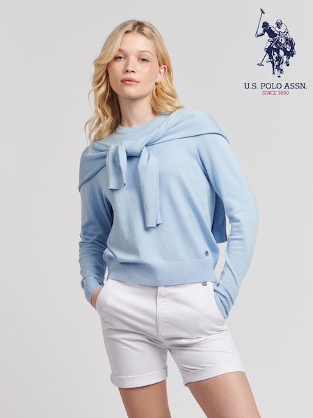 U.S. Polo Assn. Blue Regular Fit Womens Crew Neck Jumper (B53016) | 3,605 UAH