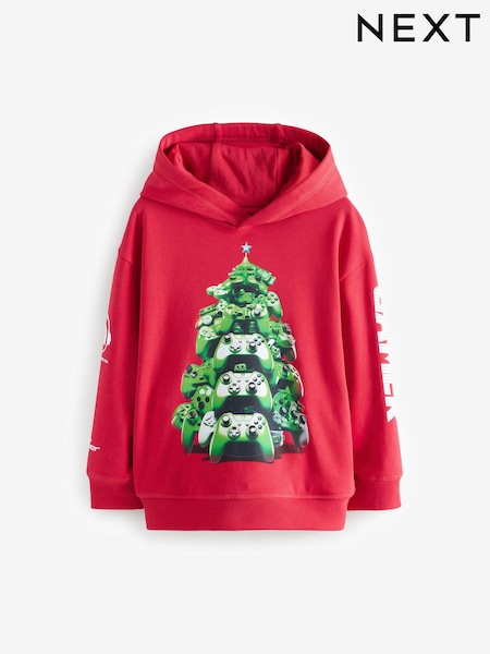 Red Game Controller Christmas Graphic 100% Cotton Hoodie (3-16yrs) (B53018) | AED67 - AED85
