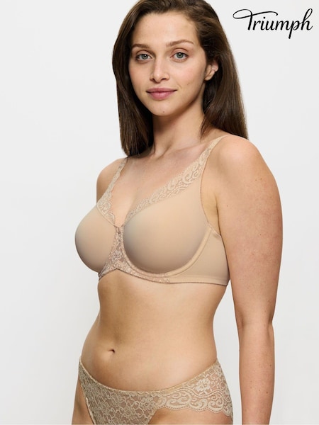 بيج - Triumph Amourette Wired and Padded White Bra (B53105) | ‏23 ر.ع.‏