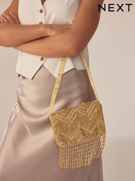 Gold Tone Sequin Shoulder Bag (B53188) | €30