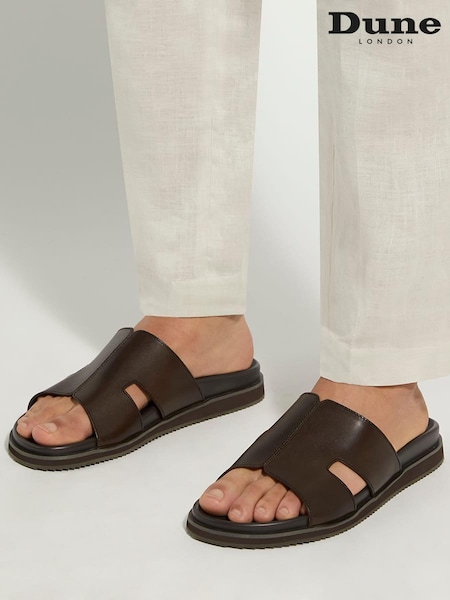 Marrón - Dune London Insight Chunky Sole Footbed Sandals (B53194) | 126 €