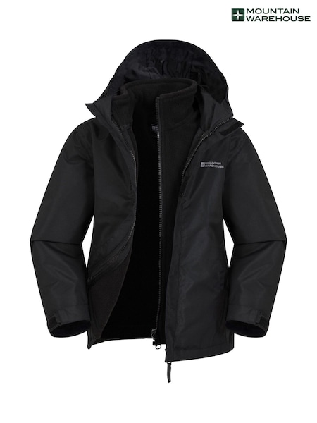 أسود - Mountain Warehouse Kids Fell 3-in-1 Water Resistant Jacket (B53226) | ‏198 ر.ق.