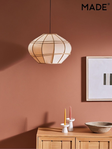 MADE.COM Cream Round Judah Pendant Light (B53254) | €258