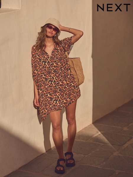 نمر - Longline Overhead Shirt Cover-Up (B53333) | ‏57 د.إ.‏