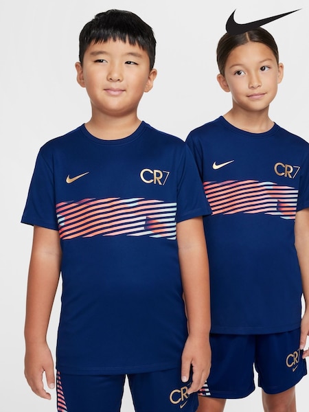 Nike Blue Dri-FIT CR7 Academy Training T-Shirt (B53471) | €40
