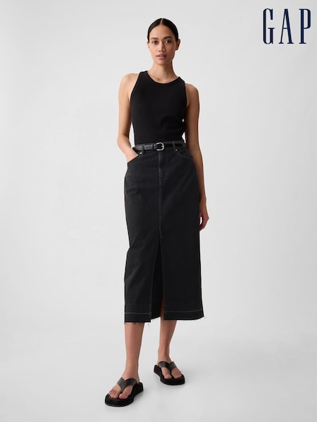 Gap Black Denim Midi Skirt (B53497) | €27
