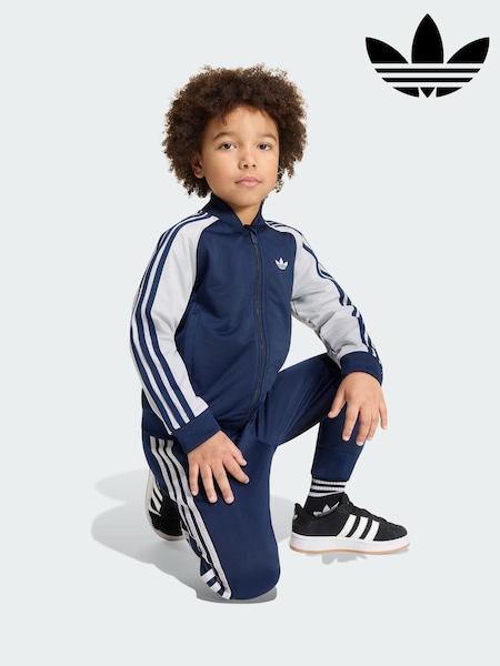 Blue - Adidas Originals Sst Little Kids Tracksuit