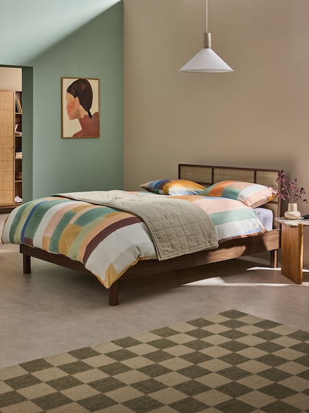 MADE.COM Dark Oak Effect Pavia Rattan Accent Bed (B53542) | €631 - €694
