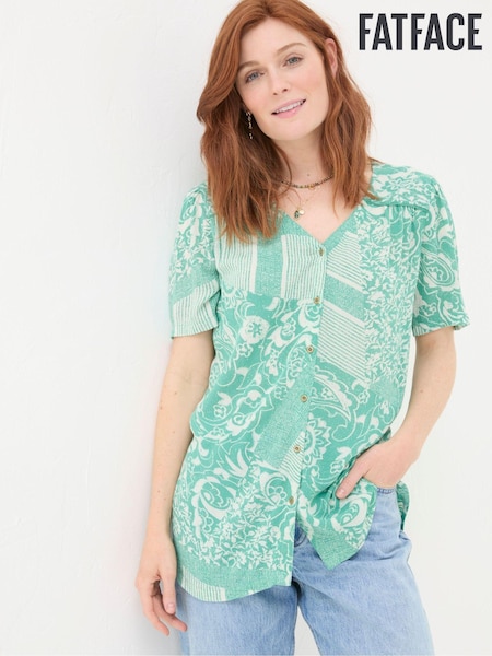 FatFace Cassidy Blue Patched Paisley Tunic (B53734) | €19