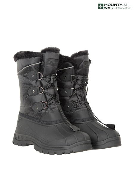 Mountain Warehouse Black Kids Whistler Sherpa Lined Snow Boots (B53812) | kr500
