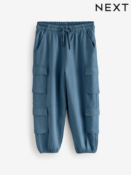 Blue 100% Cotton Parachute Style Jersey Joggers (3-16yrs) (B53865) | AED71 - AED88