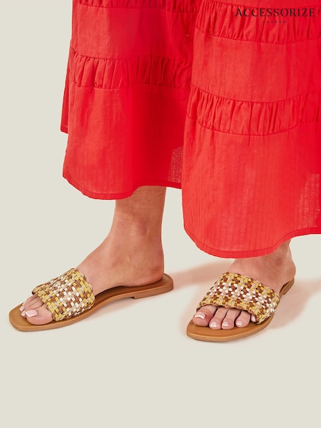Accessorize Leather Woven Sliders (B53953) | 28 €
