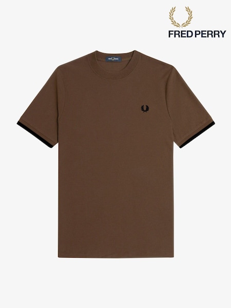 Fred Perry Tipped Cuff Pique T-Shirt (B53992) | 211 SAR
