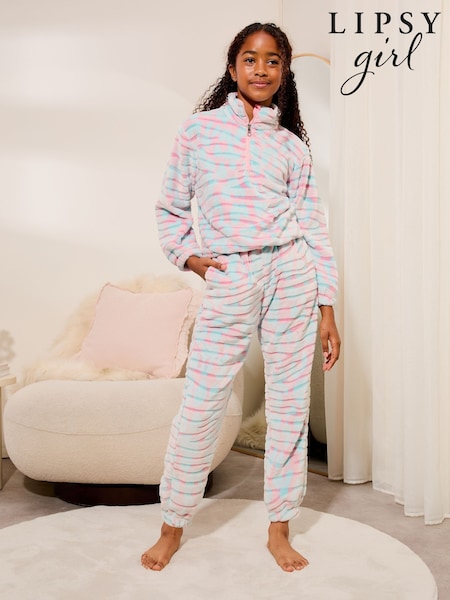 Lipsy Cosy Fleece Pyjamas (5-16yrs) (B54017) | €19 - €24