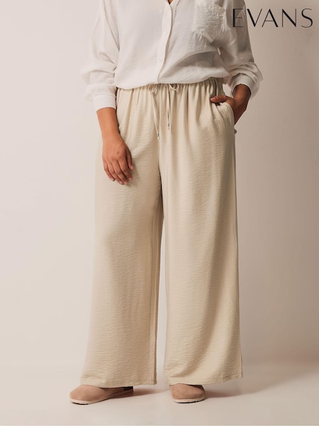 Alb - Curve Evazat Air Flow Alb Ground Pantaloni (B54070) | 129 LEI