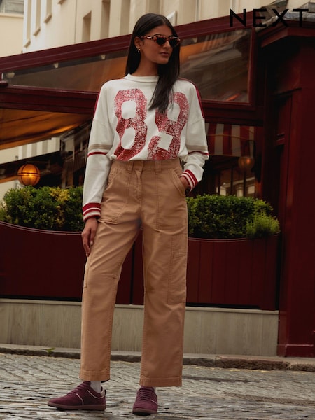 Camel Barrel 100% Cotton Trousers (B54152) | €14