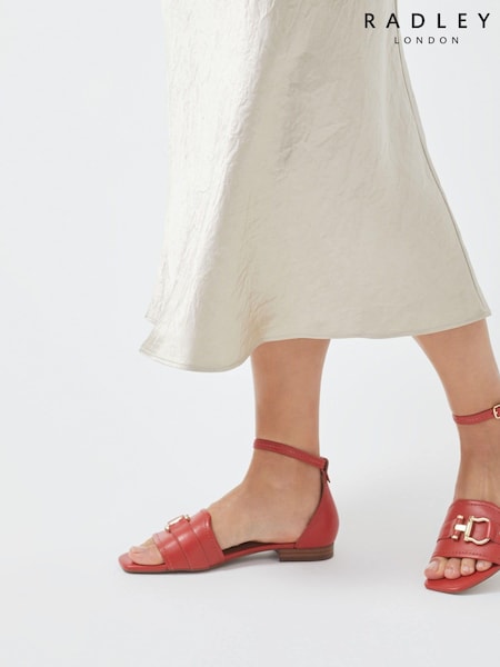 Radley London Red Linden Crescent Stirrup Strap Sandals (B54233) | €46